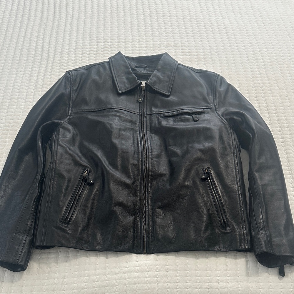 Men's Black Genuine Leather Jacket